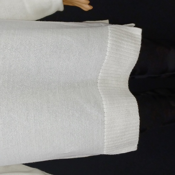 Karen Scott Plus Size Funnel-Neck Sweater, Winter White - Picture 4 of 12